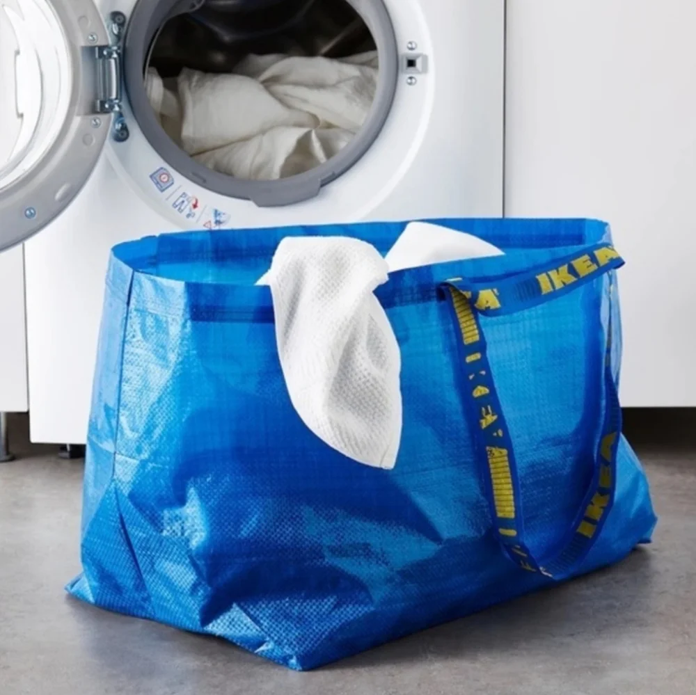 blue Ikea bag STURDY for shopping laundry storage or gift carrying spa…